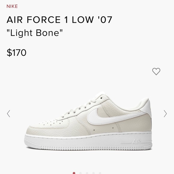Nike Air Force 1 \'07 Low Light Bone CT2302-001 Mens AF1 Shoes Sneakers main image 10